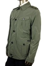 Gucci Men's Soft Popeline Army Green Polyester Polyamide Peacoat