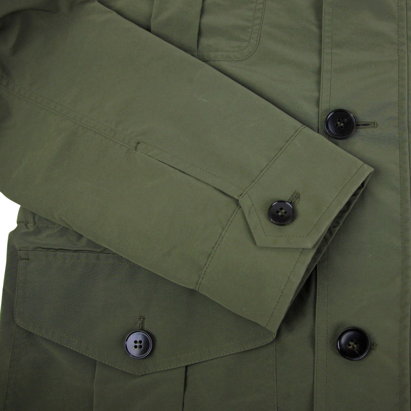 Gucci Men's Soft Popeline Army Green Polyester Polyamide Peacoat