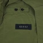 Gucci Men's Soft Popeline Army Green Polyester Polyamide Peacoat