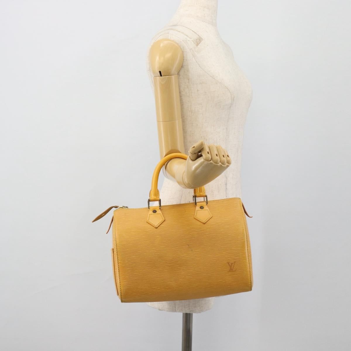 Louis Vuitton Speedy Epi Leather Yellow Leather Handbag (Pre-Owned)