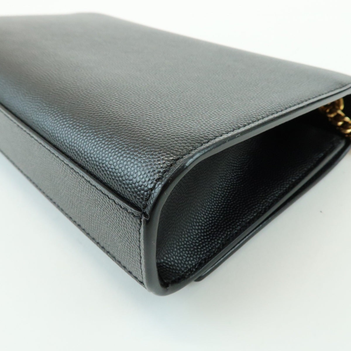 Saint Laurent Classic Monogram Leather Black Leather Crossbody Bag Bag (Pre-Owned)