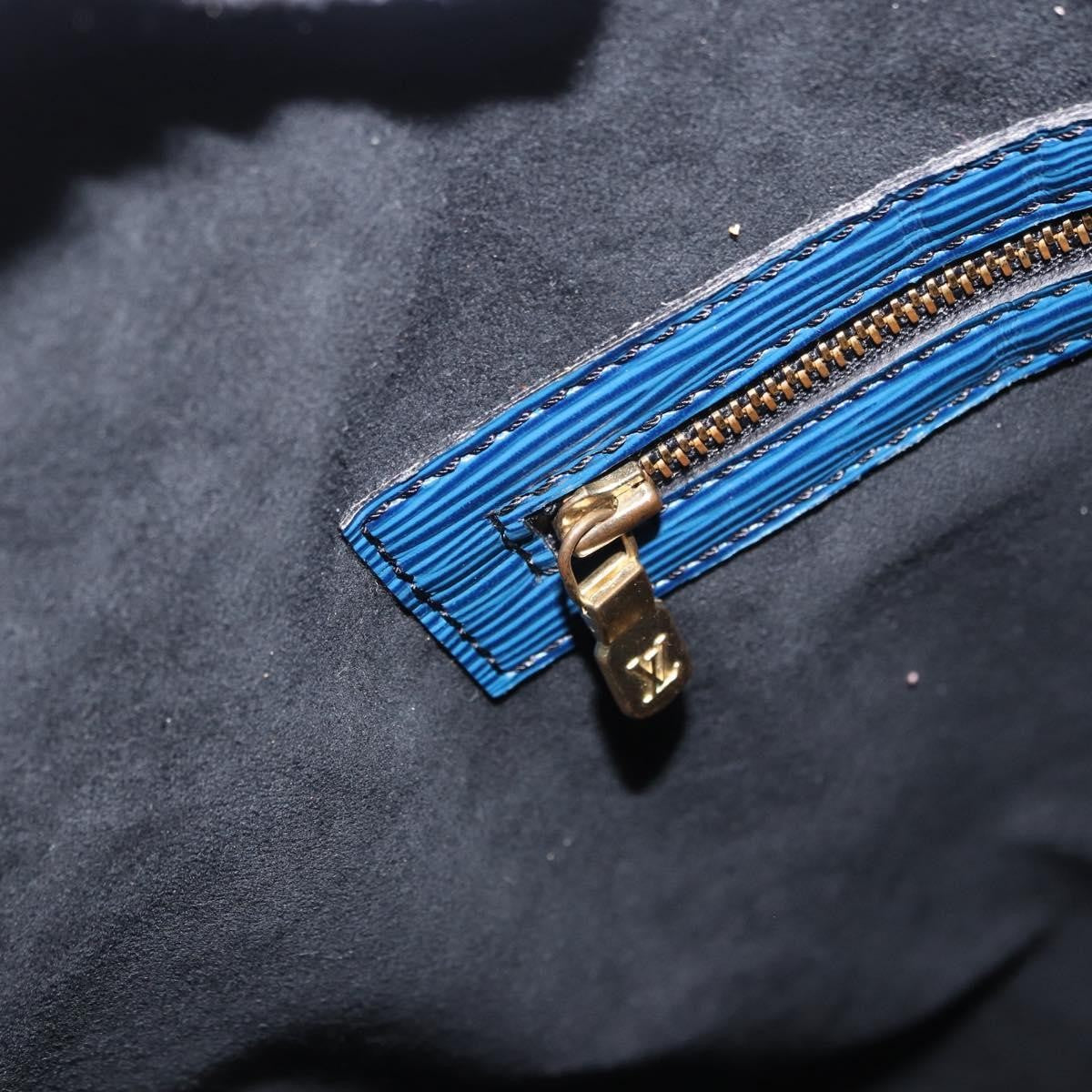 Louis Vuitton Randonnée Epi Blue Leather Backpack Bag (Pre-Owned)