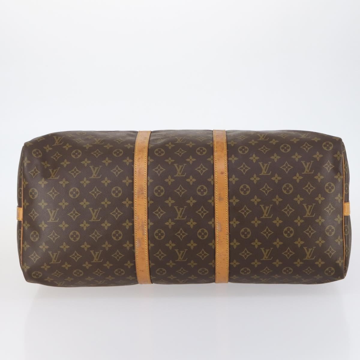 Louis Vuitton Keepall Bandouliere Monogram Canvas Brown Canvas Travel Bag Bag (Pre-Owned)