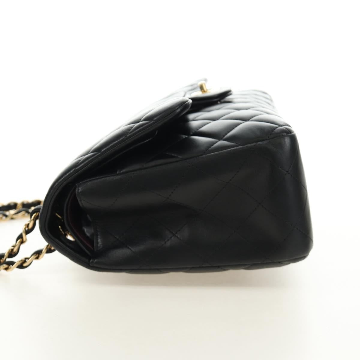 Chanel Timeless - Classic Double Flap Leather Black Leather Handbag (Pre-Owned)