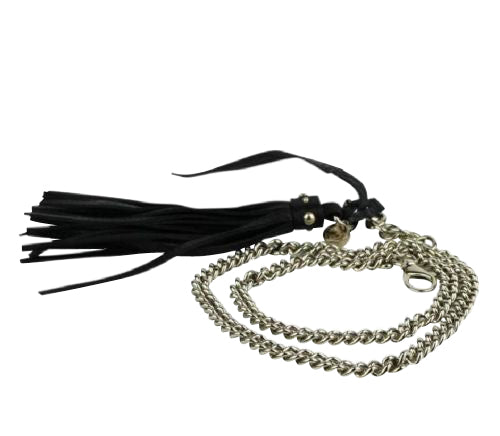 Chain Tassel Gold Leather Belt 8061