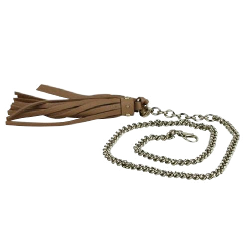 Chain Tassel Gold Leather Belt 8062