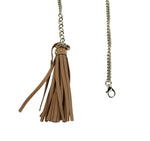 Gucci Women's Chain Tassel Gold / Beige Leather Belt 388992 8062