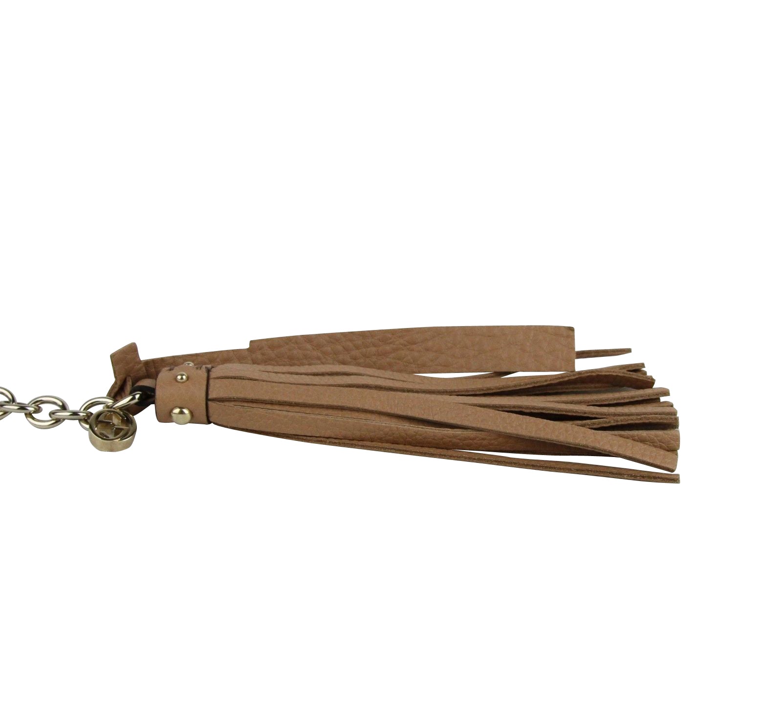 Gucci Women's Chain Tassel Gold / Beige Leather Belt 388992 8062