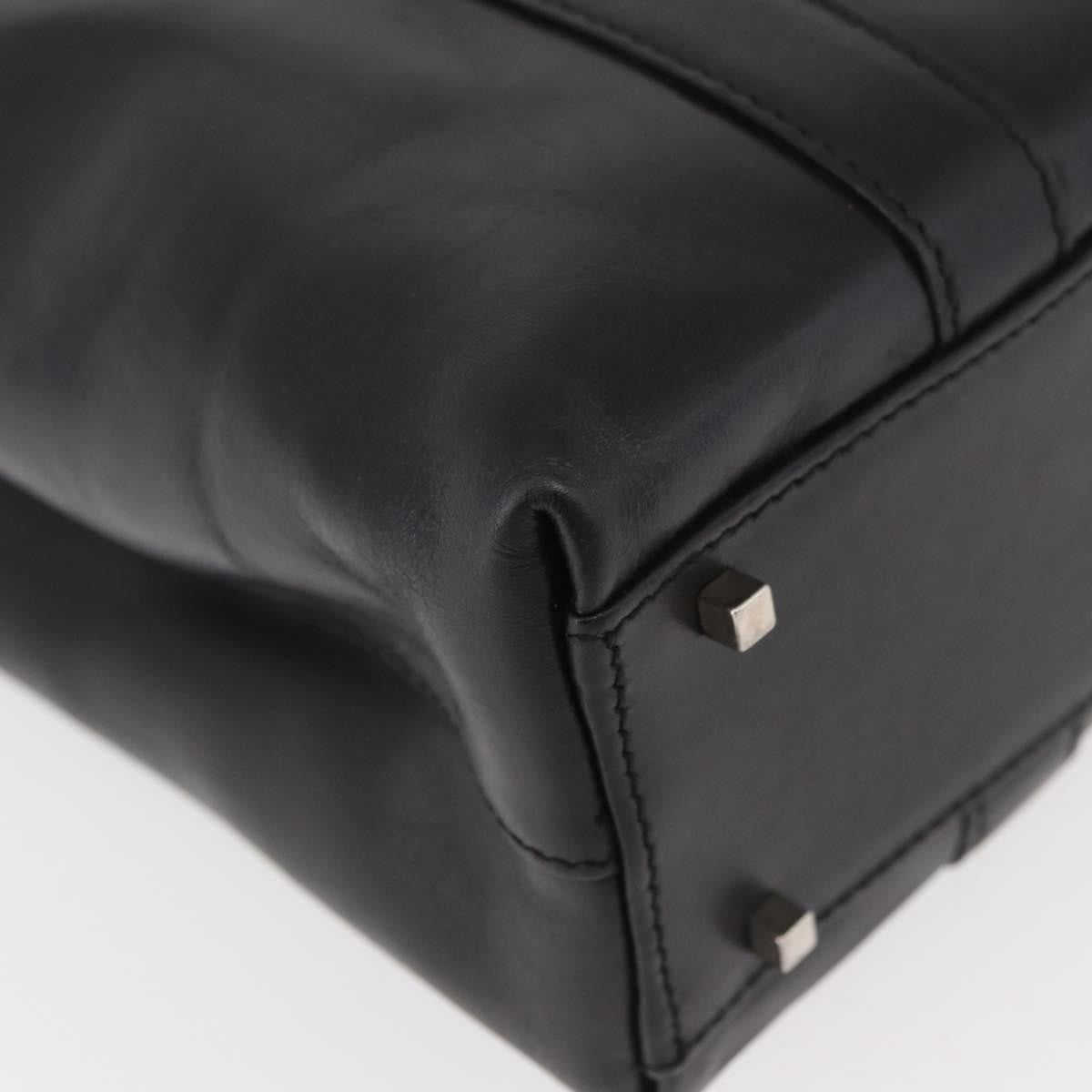 Salvatore Ferragamo Vintage Leather Black Leather Tote Bag Bag (Pre-Owned)
