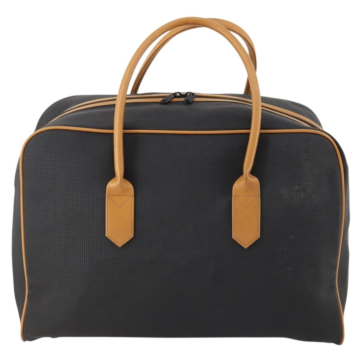 Saint Laurent Vintage Boston Pvc Leather Black Pvc Travel Bag Bag (Pre-Owned)