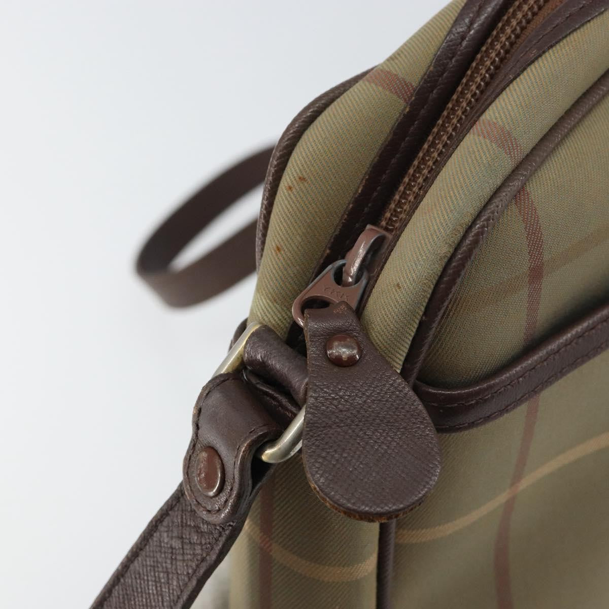 Burberry Nova Check Canvas Beige Canvas Shoulder Bag Bag (Pre-Owned)