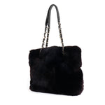 Chanel Rabbit Black Fur Shoulder Bag (Pre-Owned)