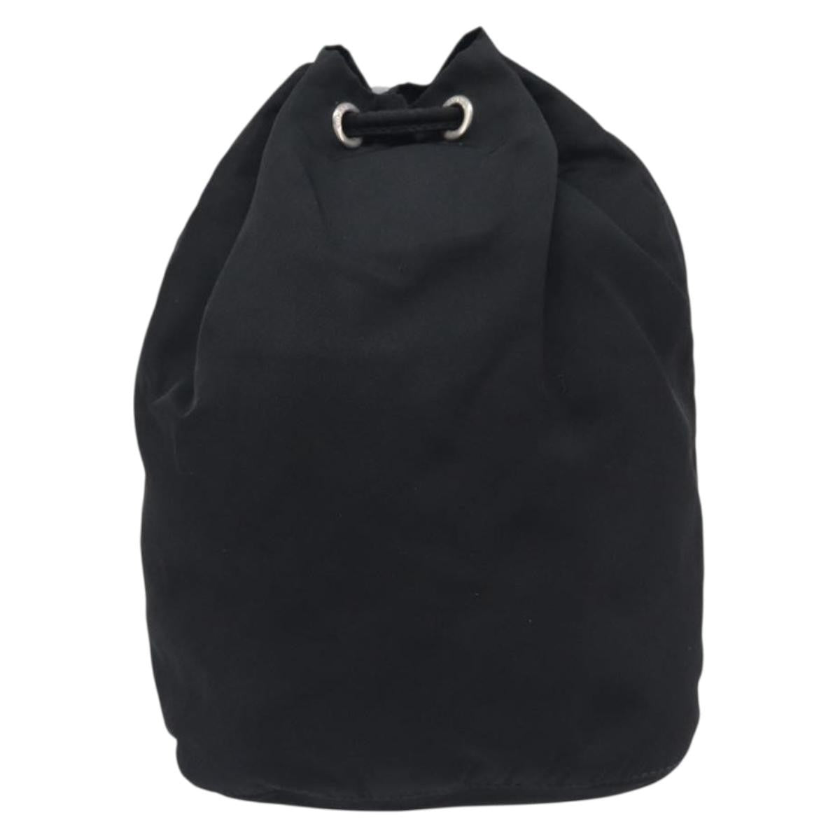 Prada Vela Drawstring Bucket Wristlet Tessuto Black Nylon Clutche & Pouche Bag (Pre-Owned)