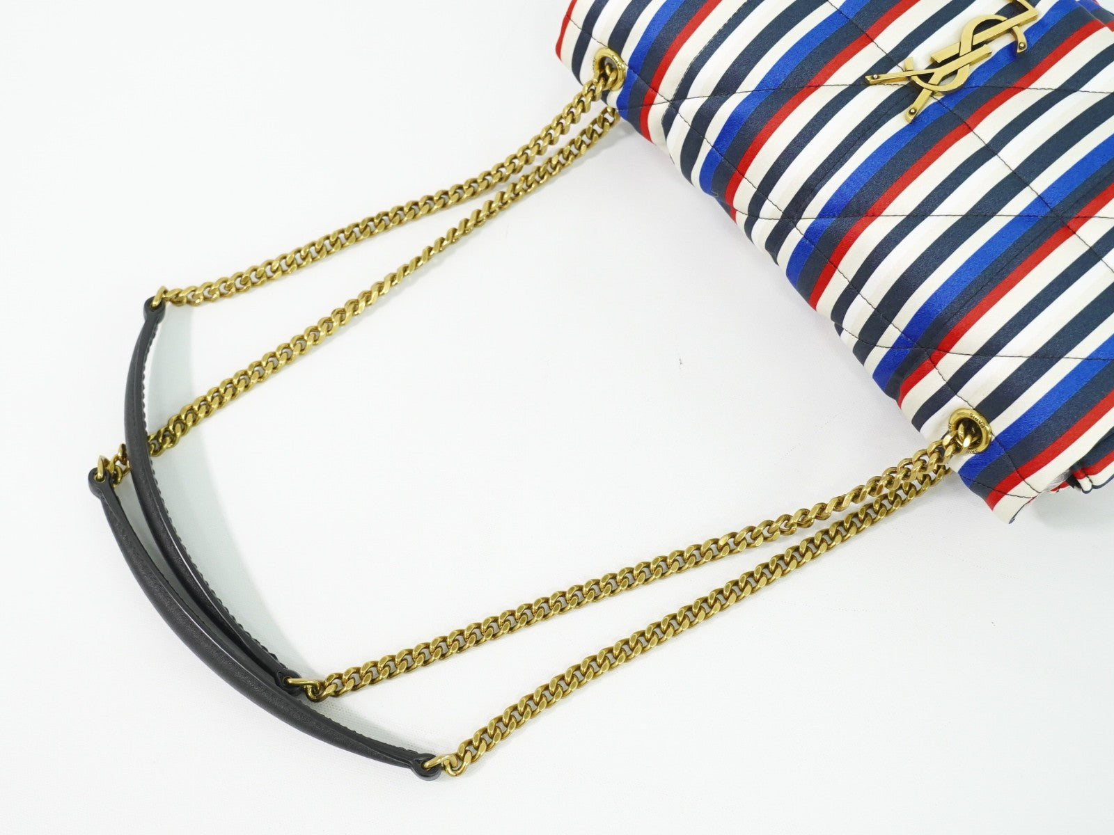 Saint Laurent Jamie Flap Quilted Printed Silk Multicolour Silk Shoulder Bag Bag (Pre-Owned)