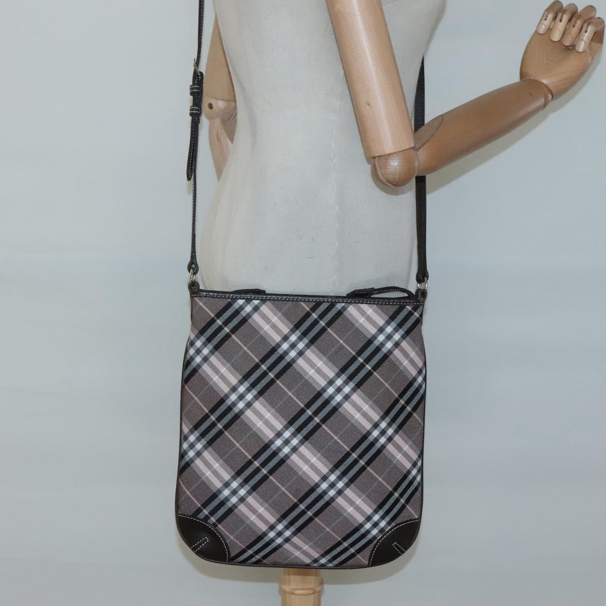 Burberry Nova Check Blue Label Canvas Pink Canvas Shoulder Bag Bag (Pre-Owned)