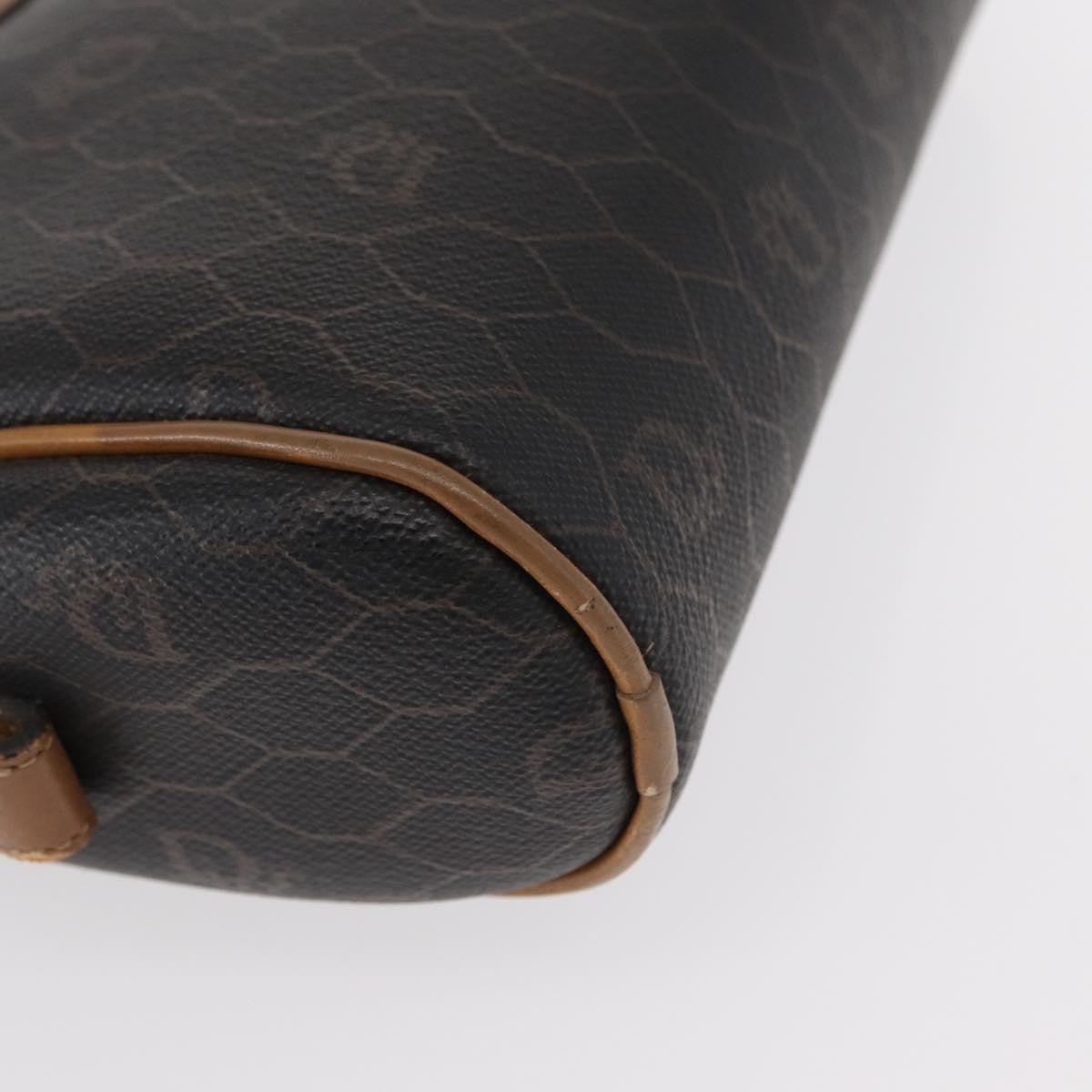 Christian Dior Vintage Honeycomb Canvas And Leather Black Canvas Shoulder Bag Bag (Pre-Owned)