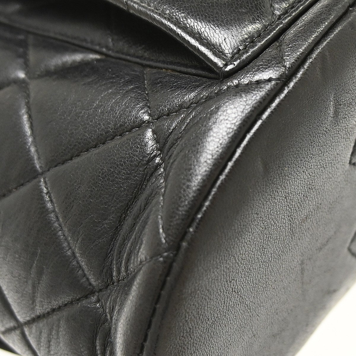 Chanel Duma Drawstring Quilted Leather Black Leather Backpack Bag (Pre-Owned)