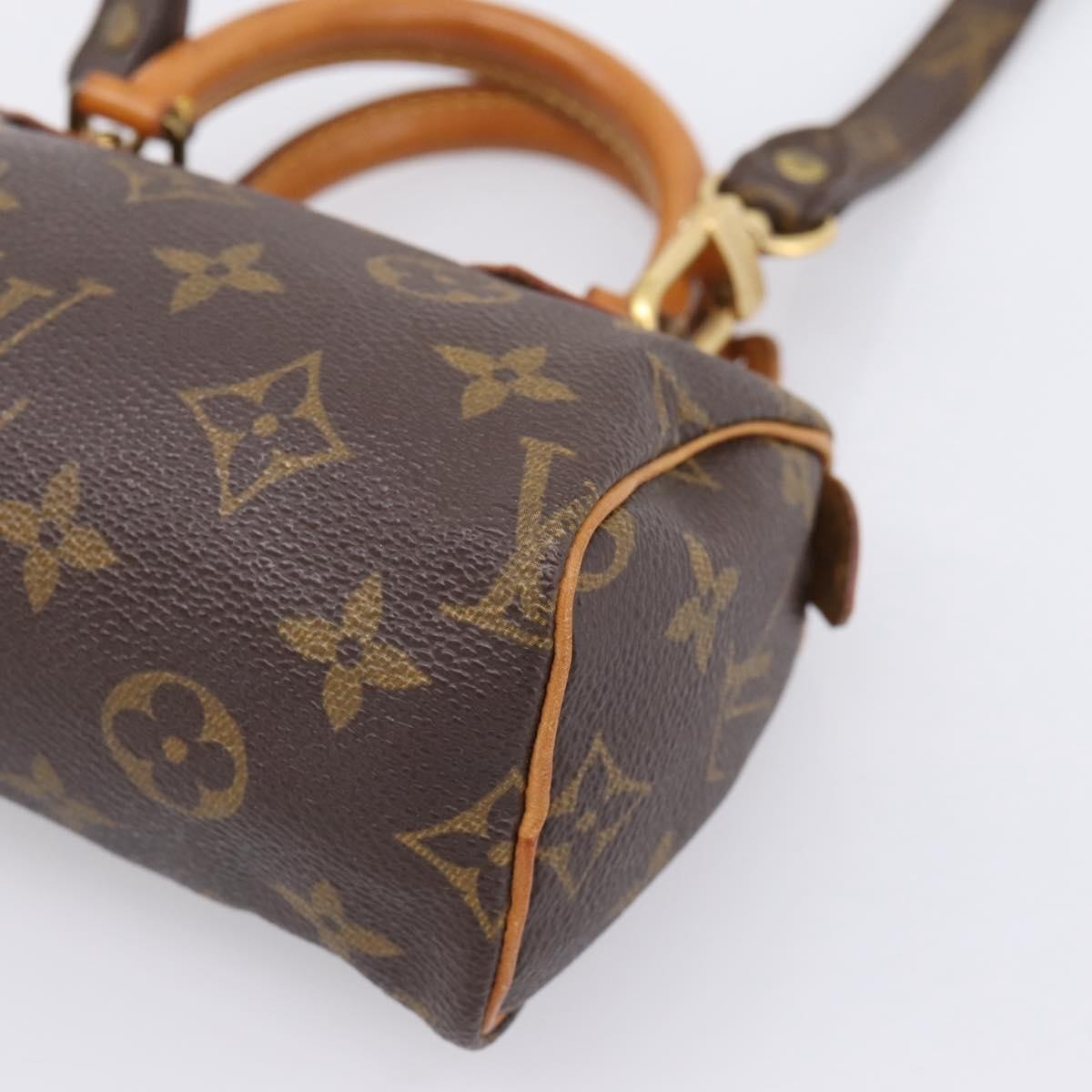 Louis Vuitton Speedy Mini Hl Monogram Canvas Brown Canvas Handbag (Pre-Owned)