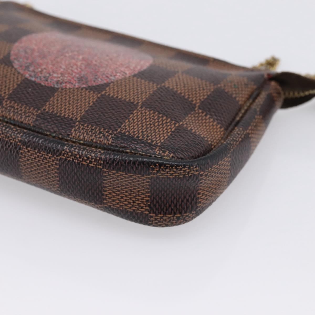Louis Vuitton Mini Pochette Accessoires Damier Canvas Brown Canvas Clutche & Pouche Bag (Pre-Owned)