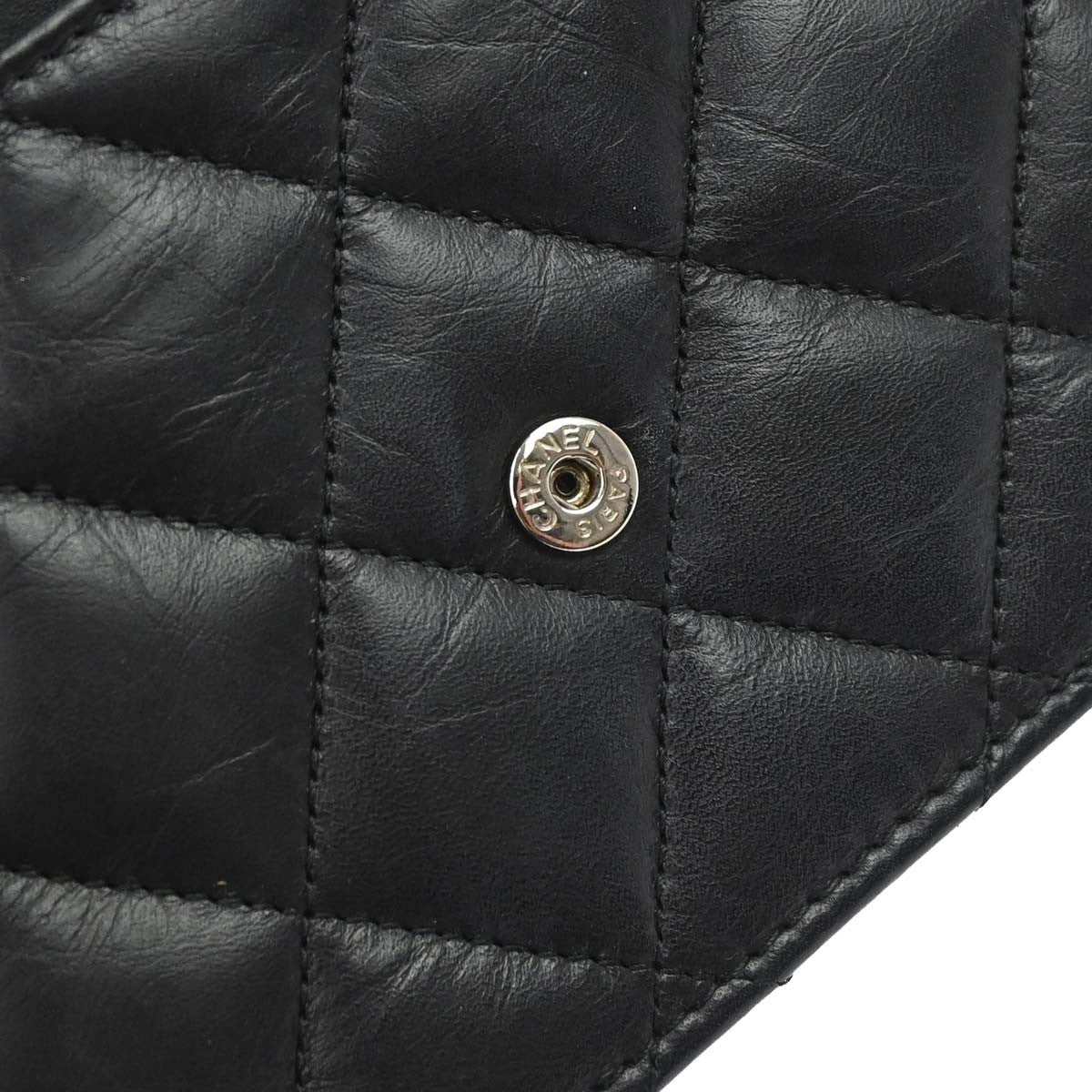 Chanel Reissue 2.55 Wallet On Chain Quilted Lambskin Black Leather Shoulder Bag Bag (Pre-Owned)