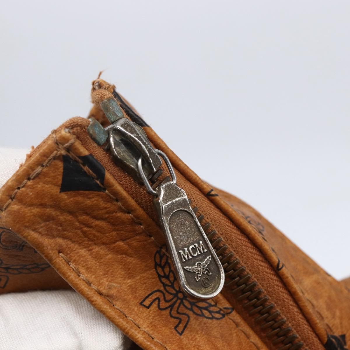 MCM Vintage Visetos Canvas Brown Canvas Tote Bag Bag (Pre-Owned)