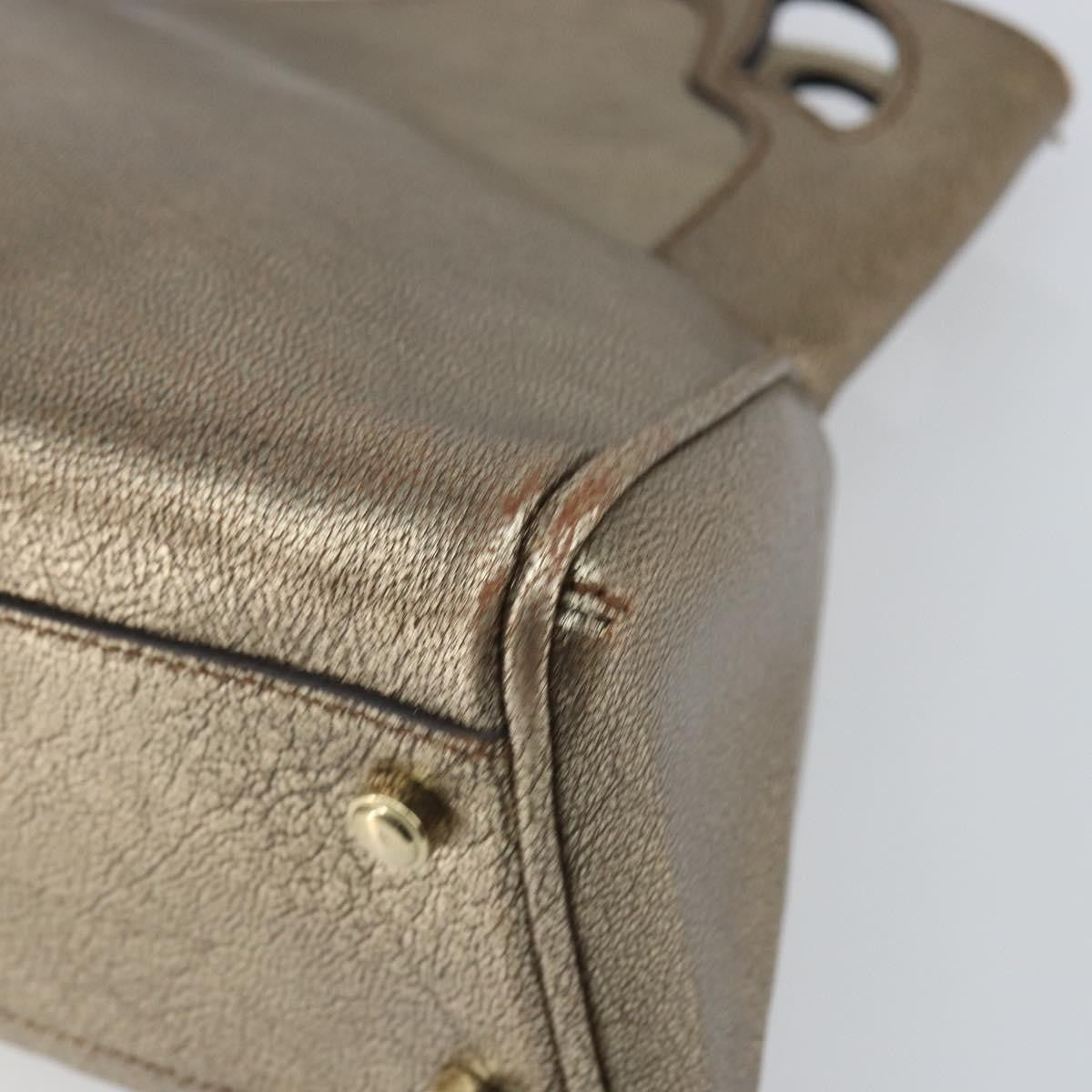 Cartier Marcello Leather Gold Leather Handbag (Pre-Owned)