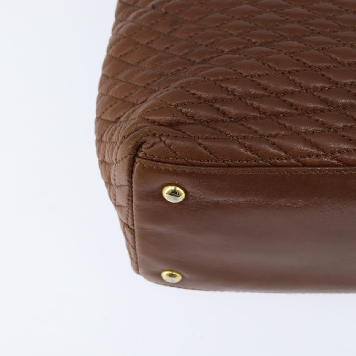 Bally Vintage Leather Brown Leather Tote Bag Bag (Pre-Owned)