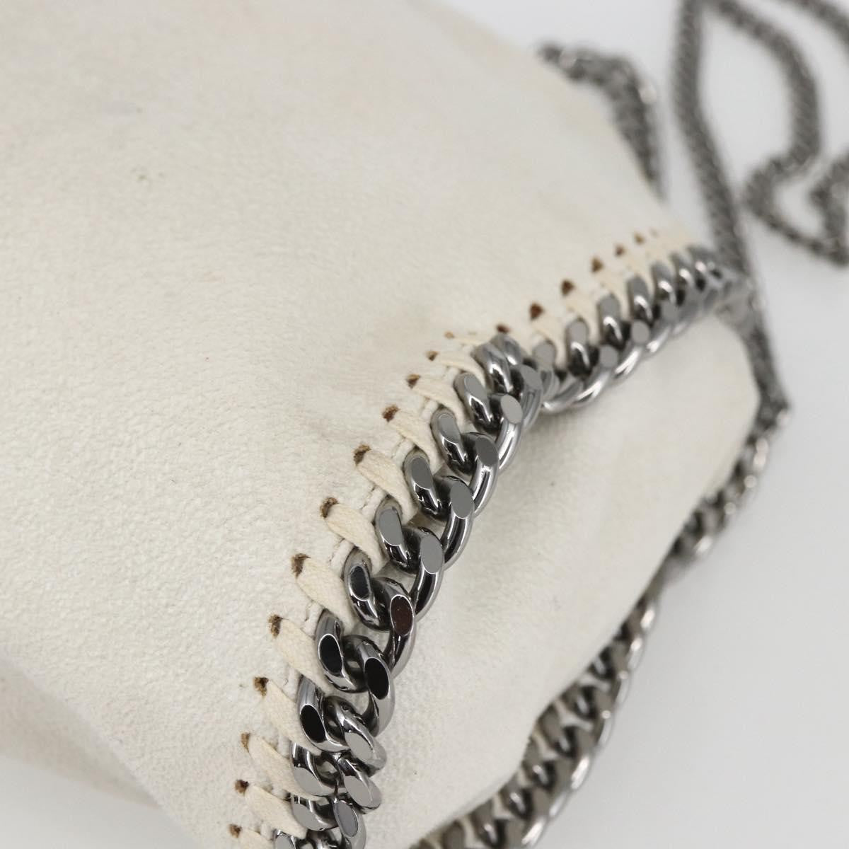 Stella Mccartney Falabella Fold Over Shaggy Deer White Polyester Handbag (Pre-Owned)