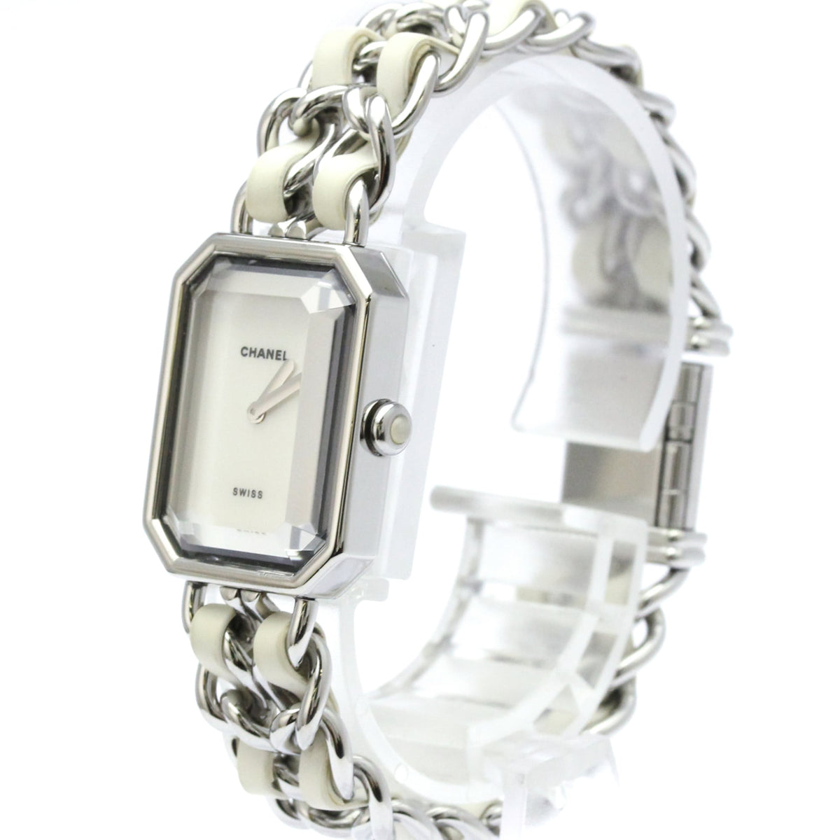 Chanel Premiere Rock Quartz Stainless Steel And Leather Watch (Pre-Owned)