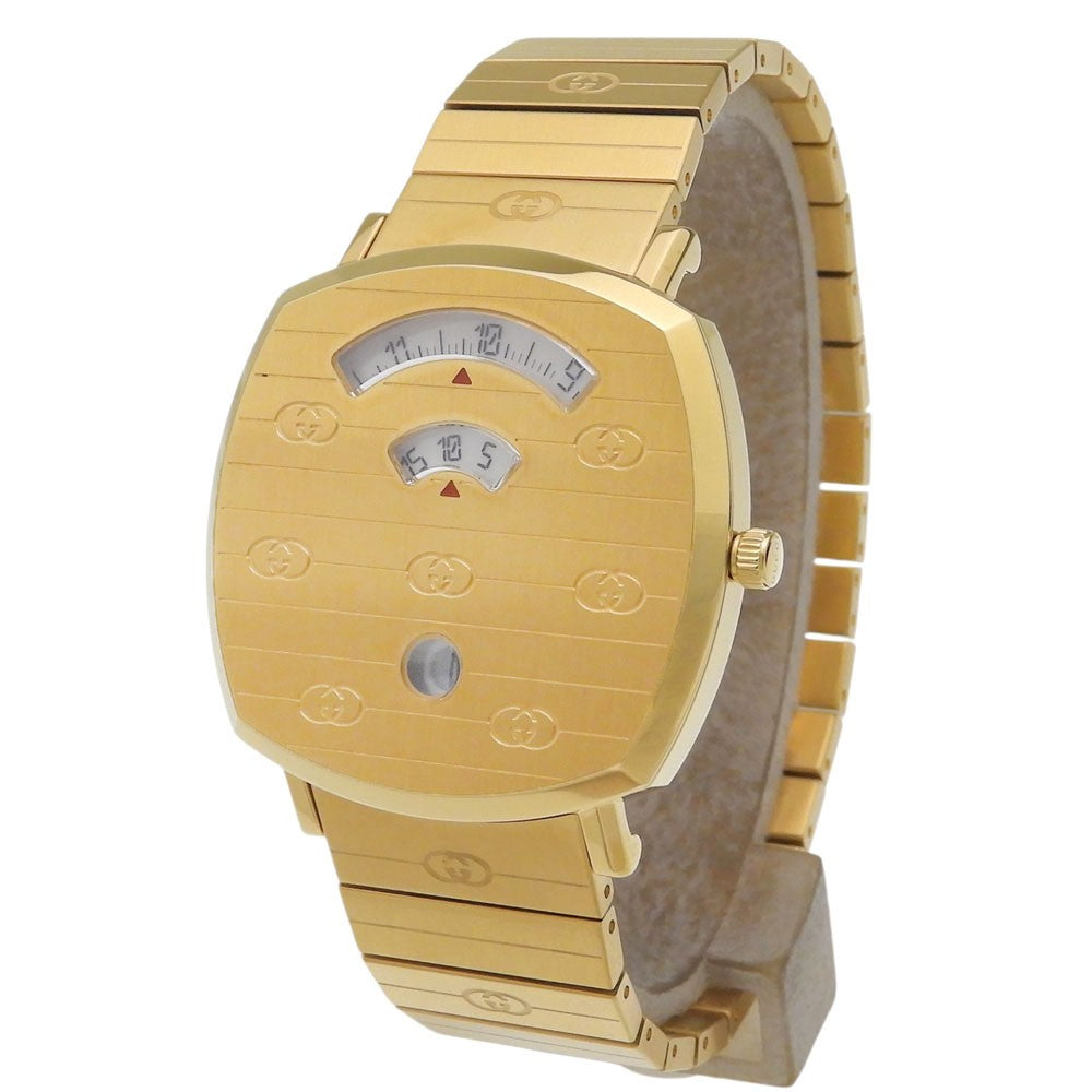 Gucci Grip Date Quartz Pvd Stainless Steel Watch (Pre-Owned)