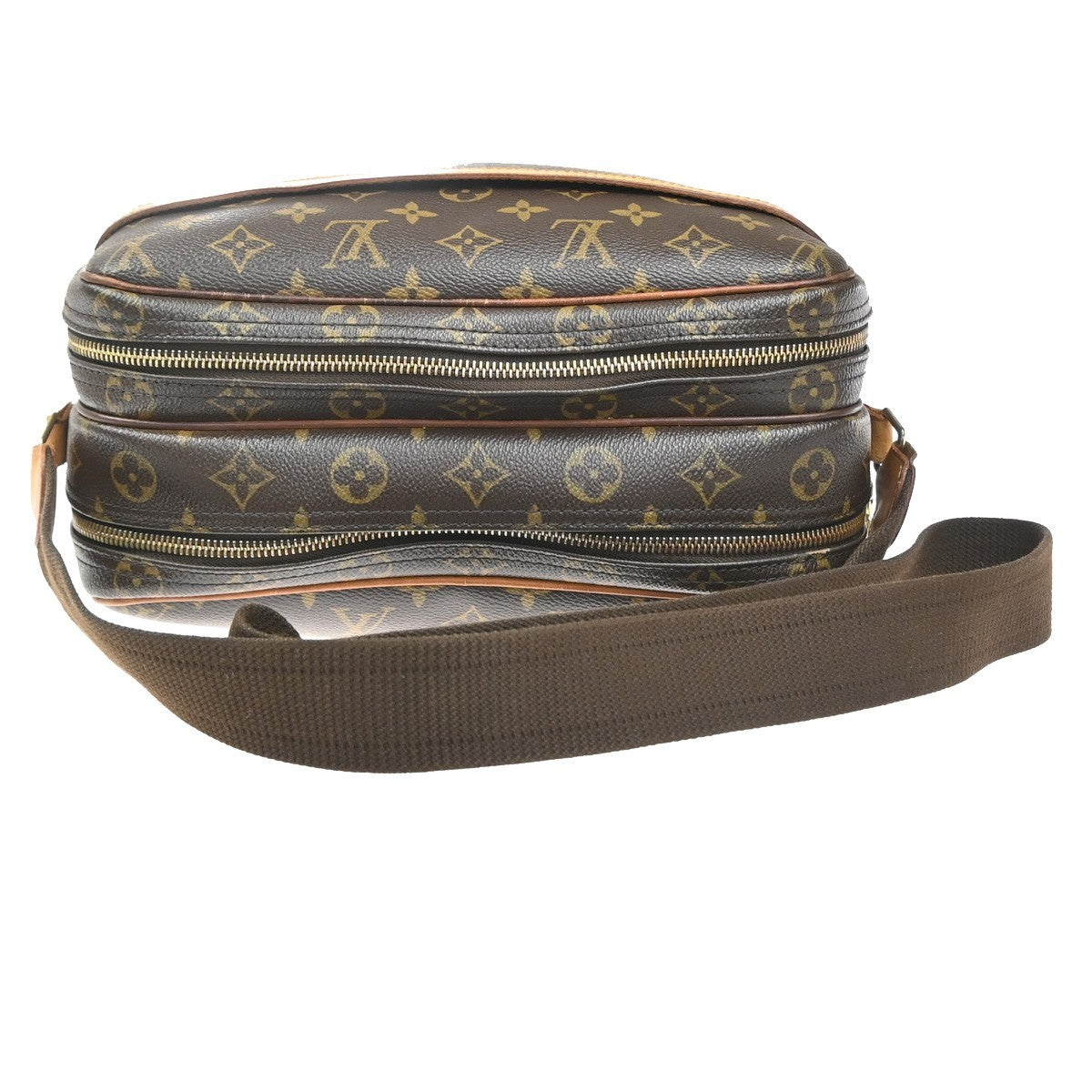 Louis Vuitton Reporter Monogram Canvas Brown Canvas Shoulder Bag Bag (Pre-Owned)