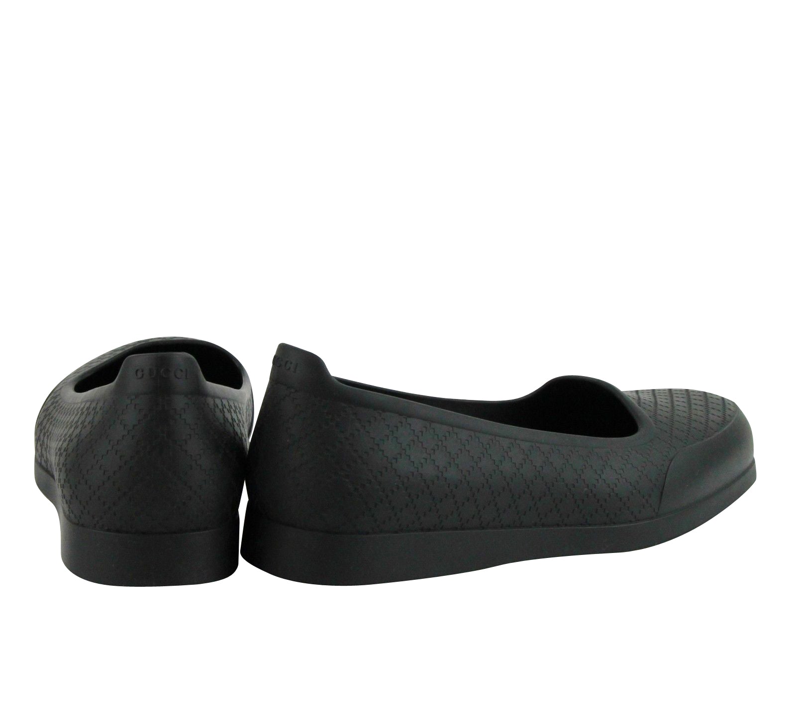 Gucci Men's Cover Diamante Pattern Black Rubber Overshoe (7 G / 7.5 US)