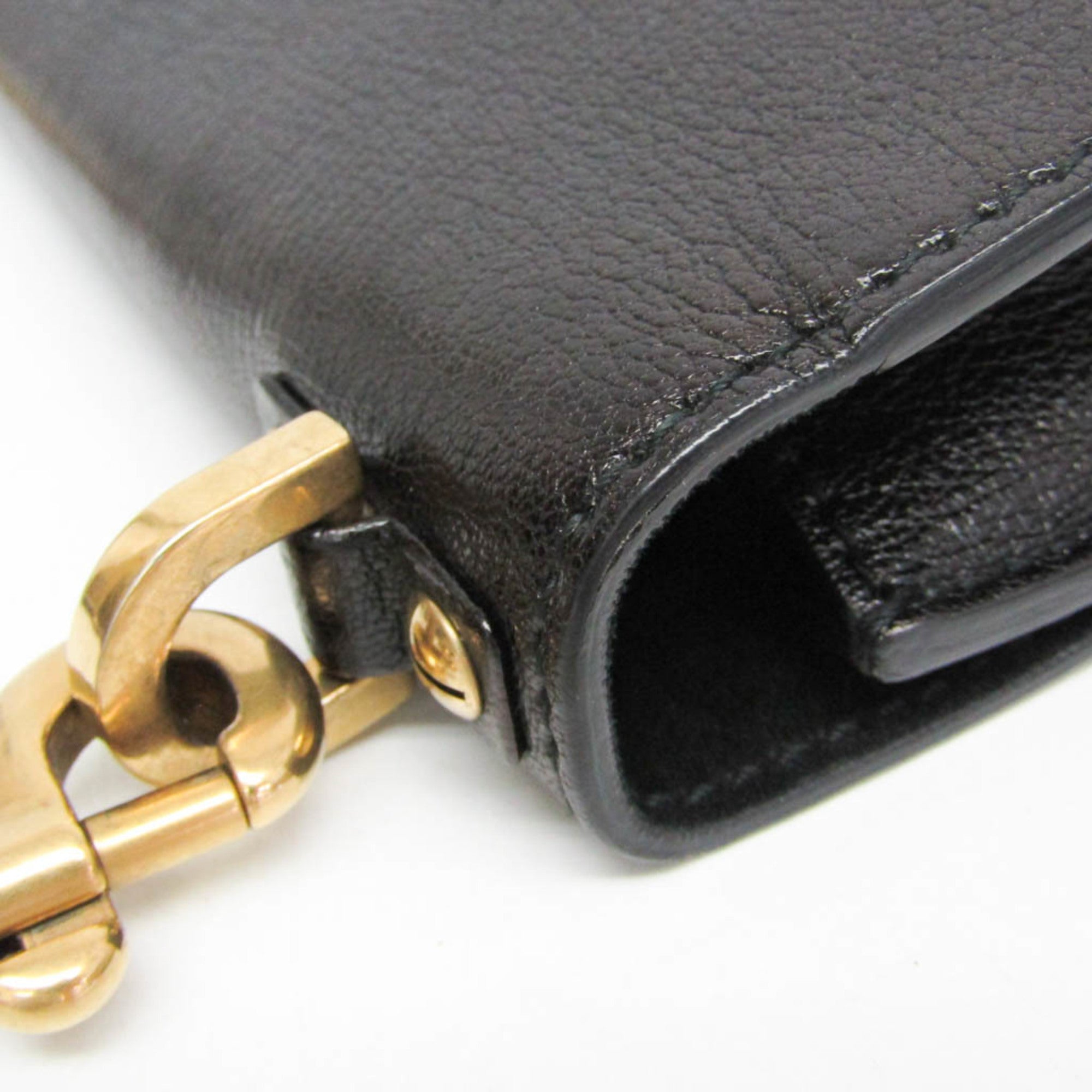 Christian Dior J'adior Flap Leather Black Leather Shoulder Bag Bag (Pre-Owned)