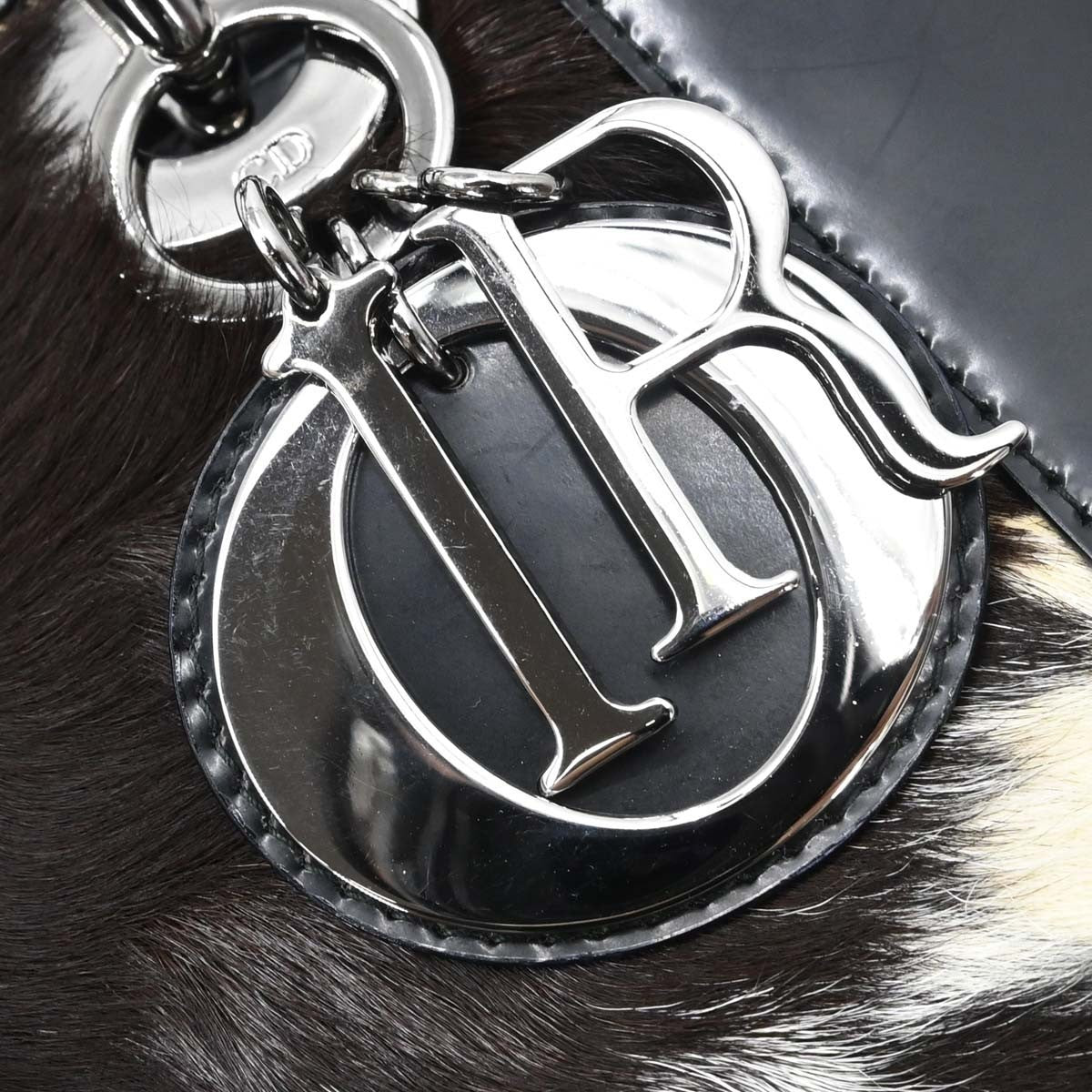 Christian Dior Lady Dior Soft Zip Cannage Stitch Leather Black Pony_Style_Calfskin Tote Bag Bag (Pre-Owned)