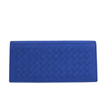 Bottega Veneta Men's Intercciaco Blue Leather Woven Long Bifold Wallet 390878 4315