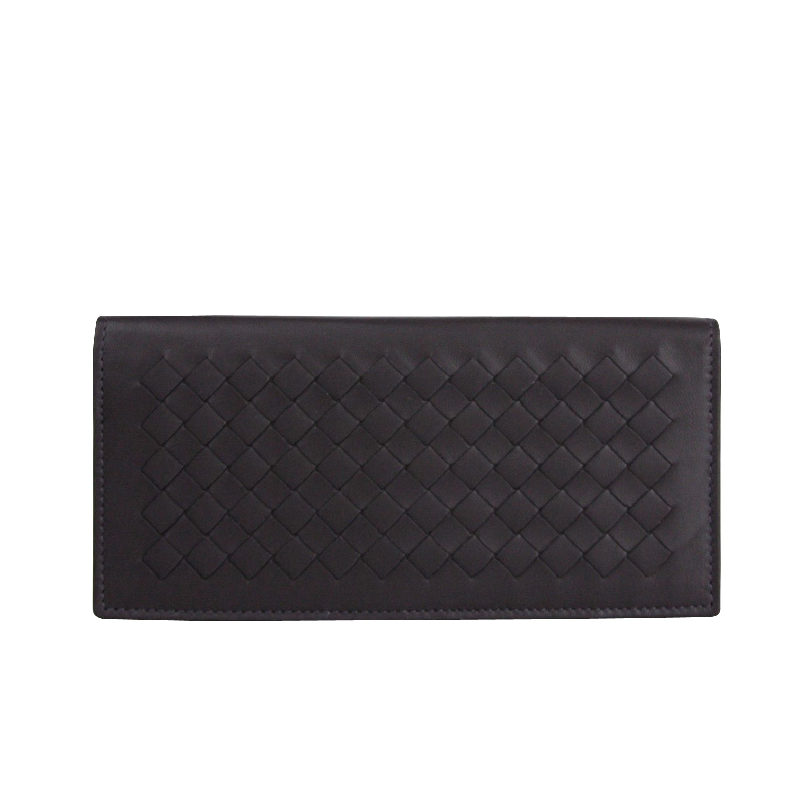 Intercciaco Long Bifold Dark Leather Wallet 6017