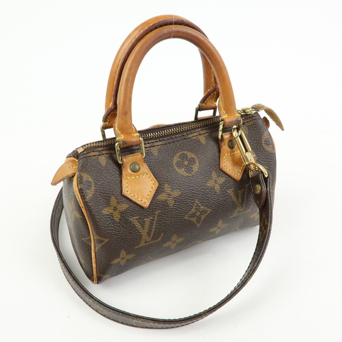 Louis Vuitton Speedy Mini Hl Monogram Canvas Brown Canvas Handbag (Pre-Owned)