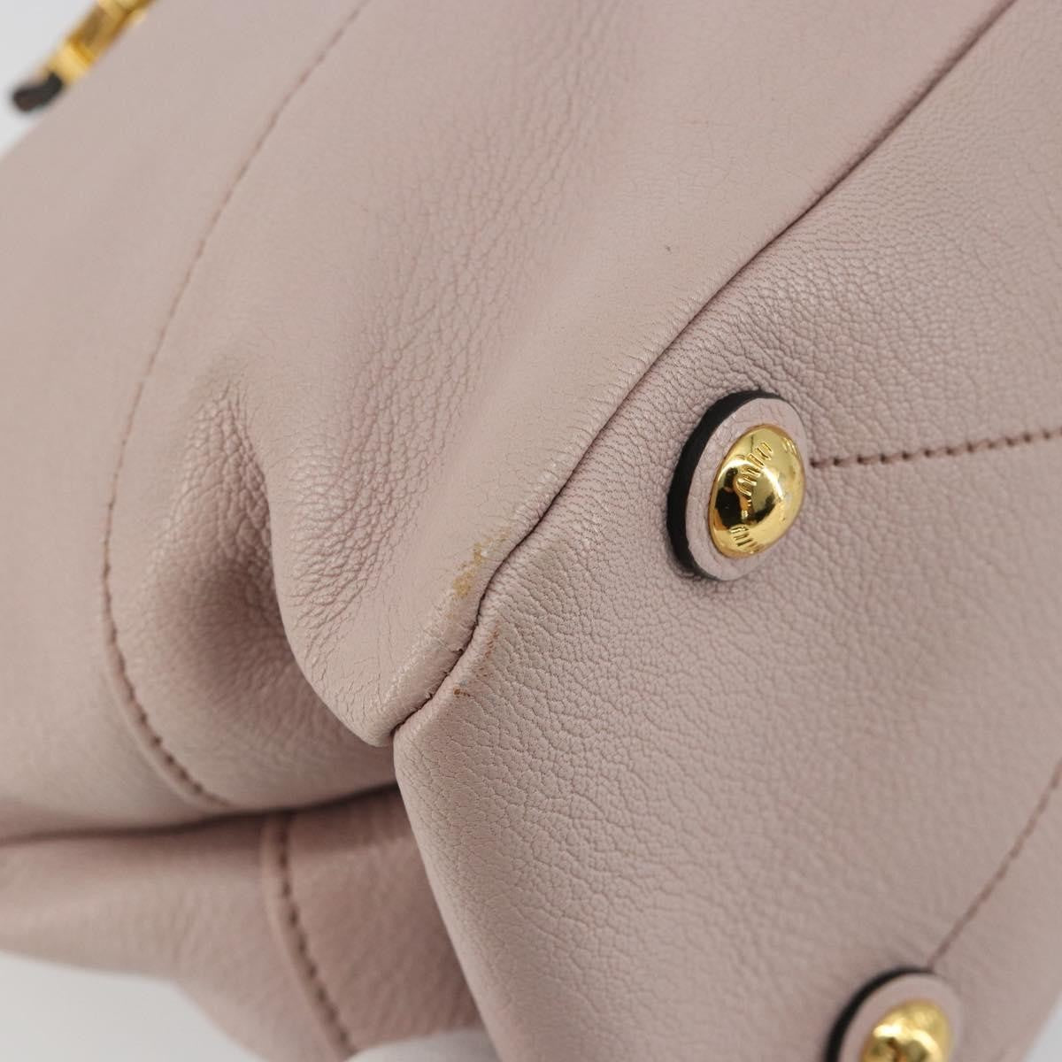 Miu Miu Madras Convertible Hobo Leather Pink Leather Shoulder Bag Bag (Pre-Owned)