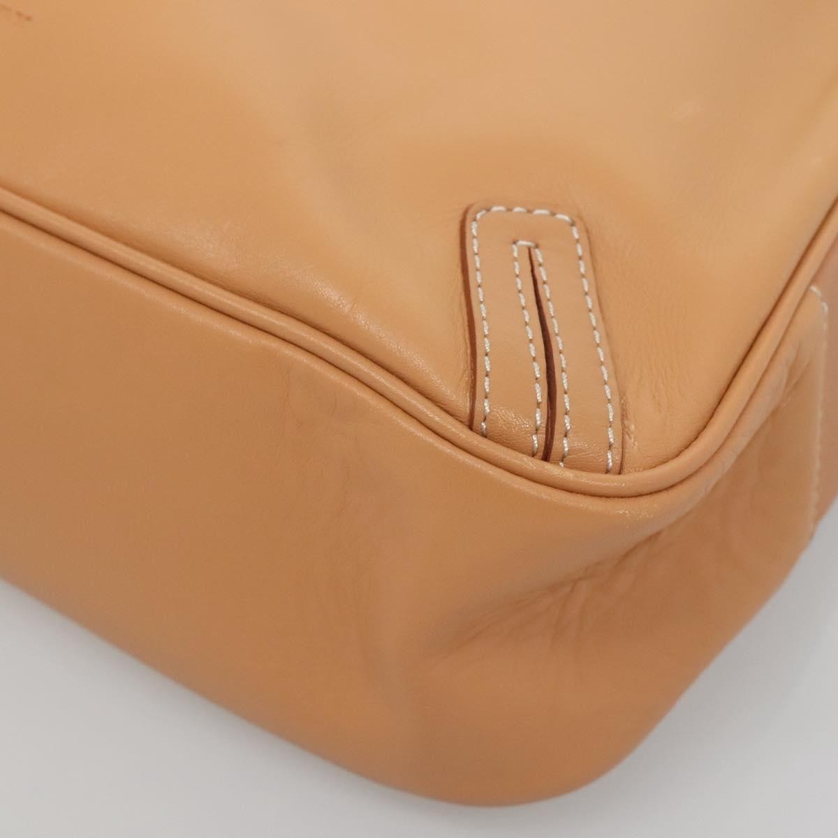 Burberry Shoulder Leather Beige Leather Shoulder Bag Bag (Pre-Owned)