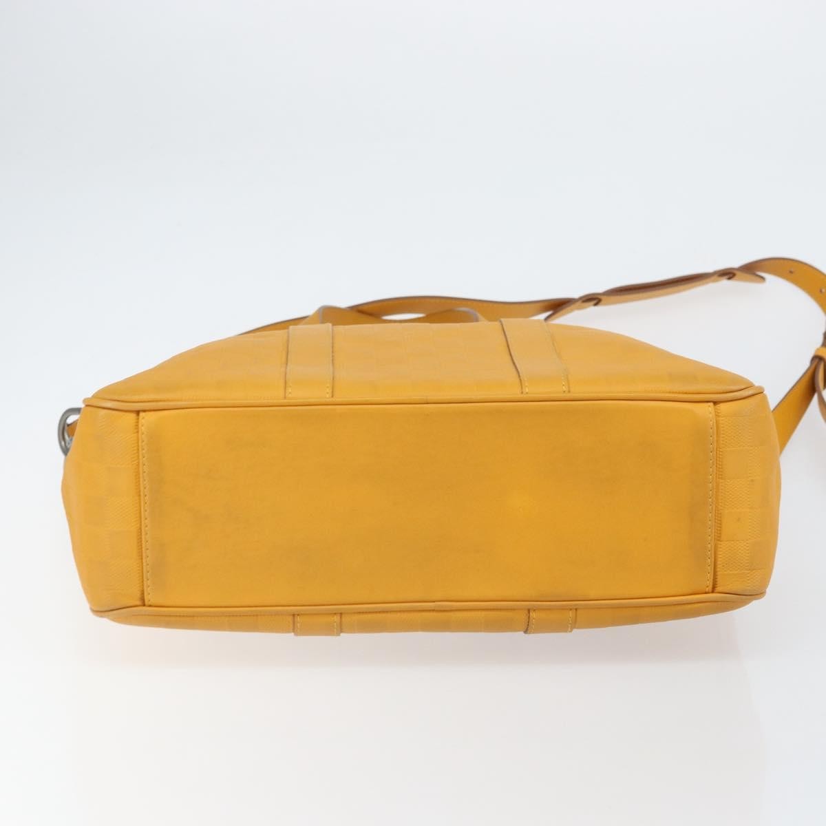 Louis Vuitton Tadao Damier Infini Leather Yellow Leather Handbag (Pre-Owned)