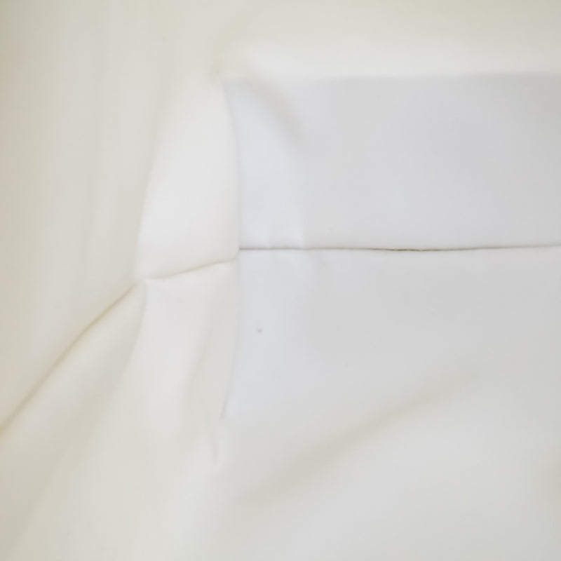 Bottega Veneta Intreccio Jet White Cotton Tote Bag (Pre-Owned)