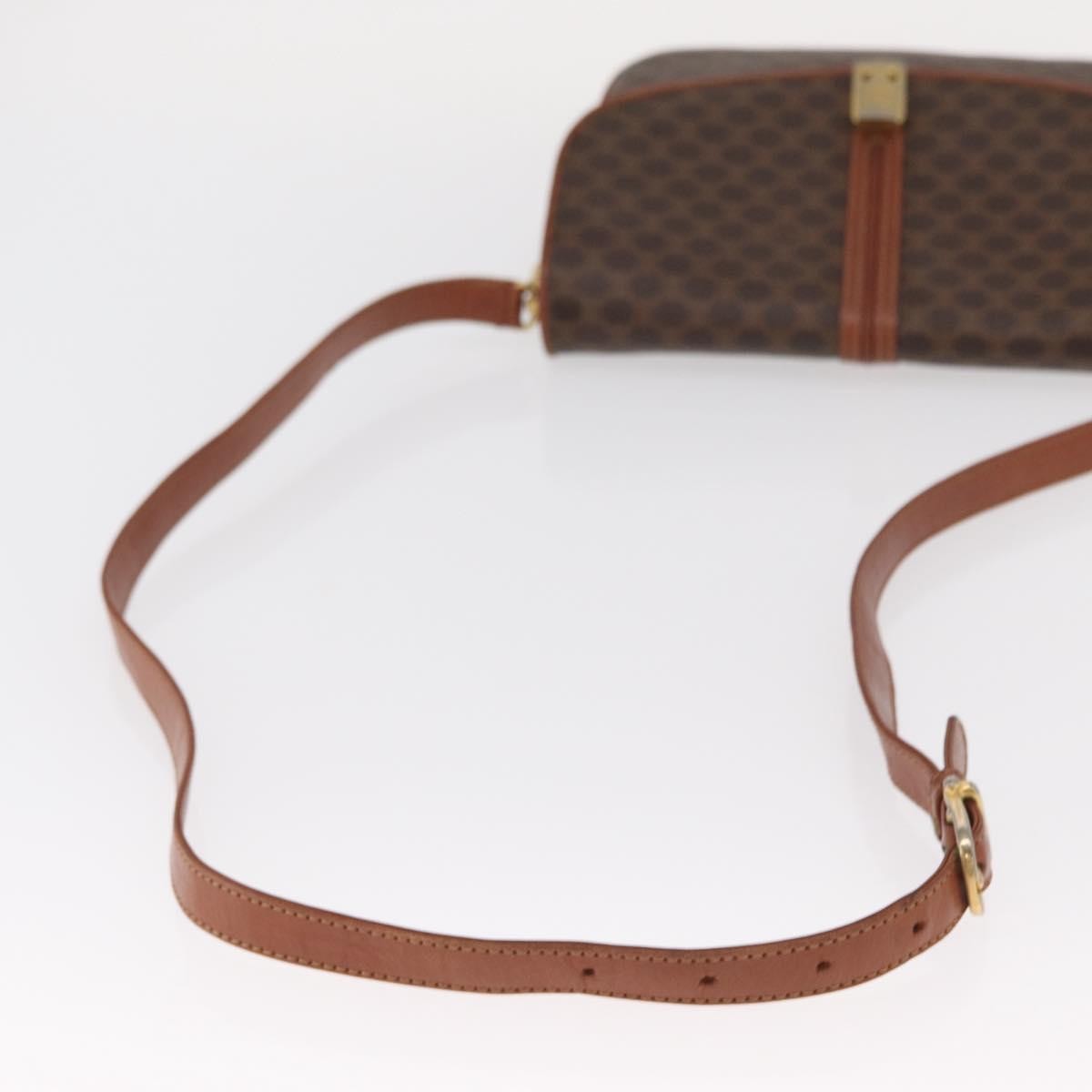 Celine Vintage Canvas Brown Canvas Shoulder Bag Bag (Pre-Owned)