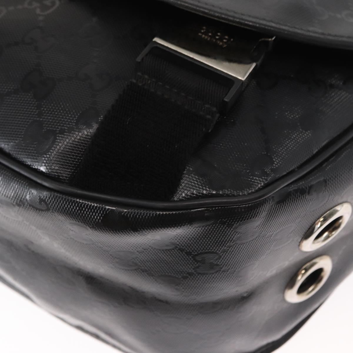 Gucci 500 Web Double Buckle Messenger Gg Imprime Black Canvas Shoulder Bag Bag (Pre-Owned)
