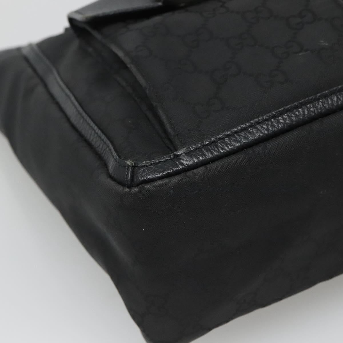 Gucci Abbey Pocket Tote Gg Canvas And Leather Black Canvas Tote Bag Bag (Pre-Owned)