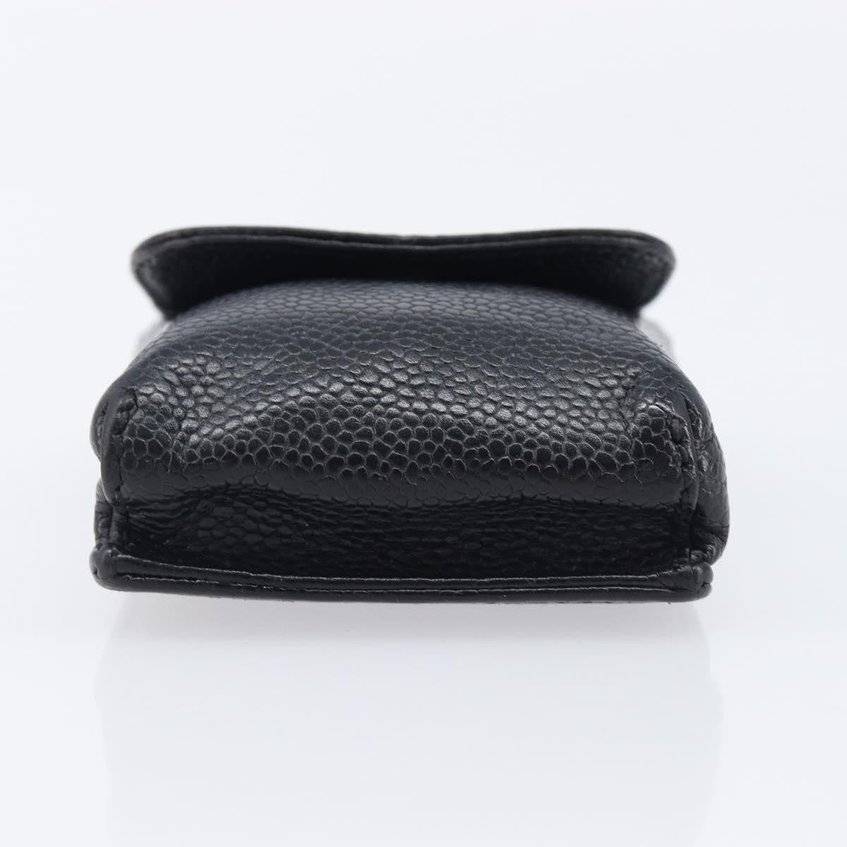 Chanel Cigarette Case Caviar Black Leather Clutche & Pouche Bag (Pre-Owned)