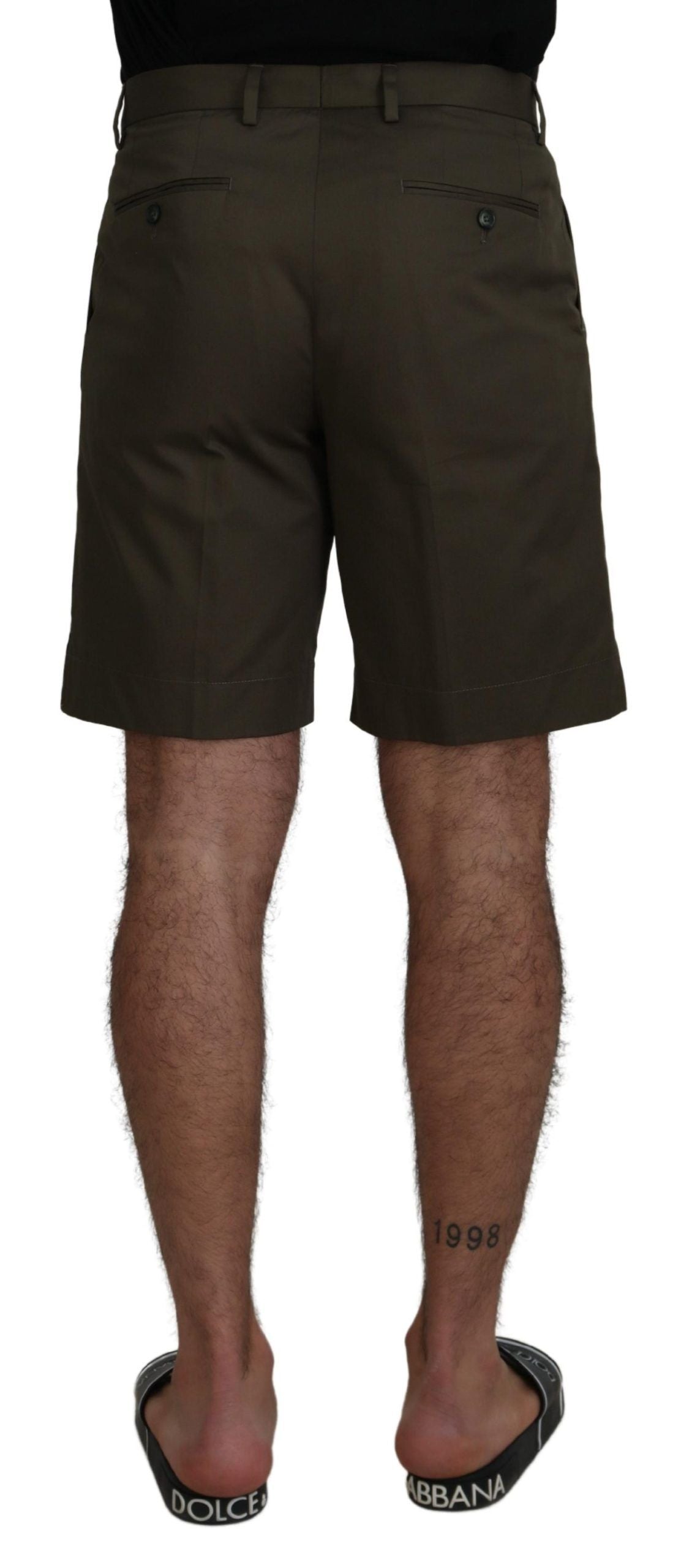 Dolce & Gabbana Elegant Green Cotton Chino Men's Shorts