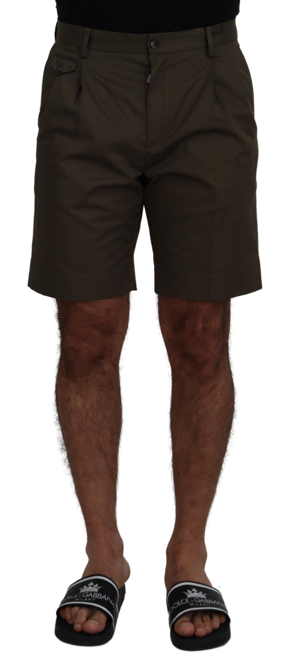 Dolce & Gabbana Elegant Green Cotton Chino Men's Shorts