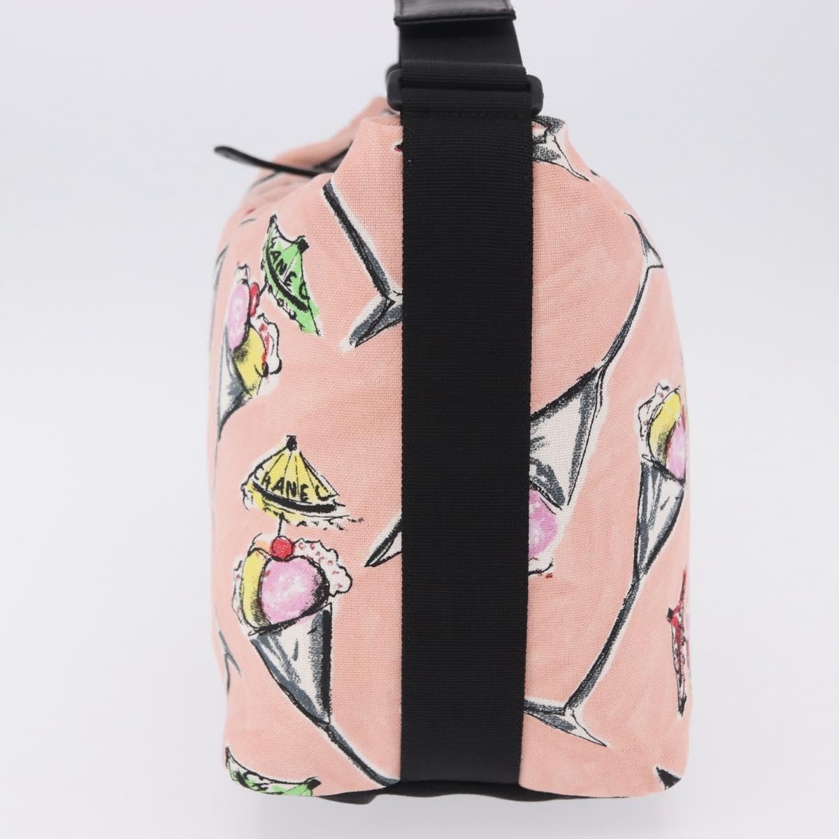 Chanel Ice Cream Sundae Printed Canvas Pink Canvas Shoulder Bag Bag (Pre-Owned)