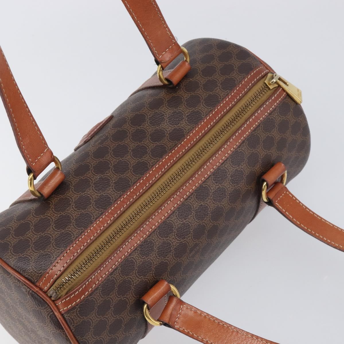 Celine Vintage Macadam Canvas And Leather Brown Pvc Handbag (Pre-Owned)