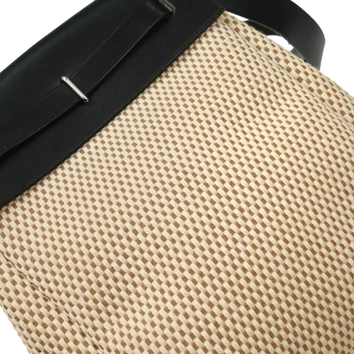 Hermes Herbag Toile And Leather Beige Canvas Handbag (Pre-Owned)